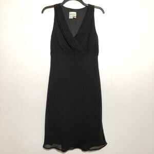 Motherhood Dress Womens Medium Black Crepe Maternity Sleeveless Empire Bias Cut